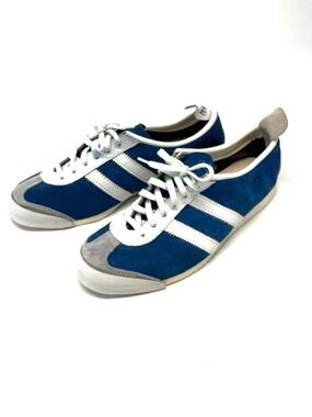 Vintage 70s/80s North Star Blue Suede Track Sneakers - Men's Size 9 D